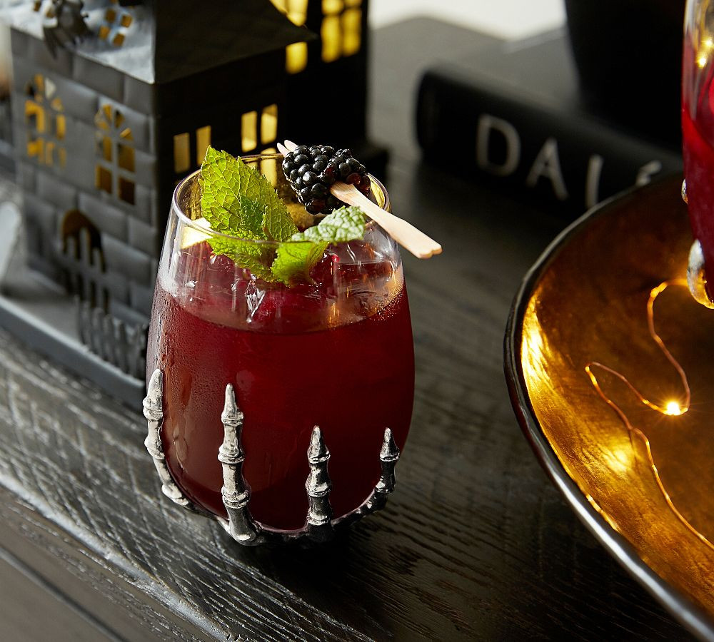 Skeleton Stemless Wine Glass | Pottery Barn (US)