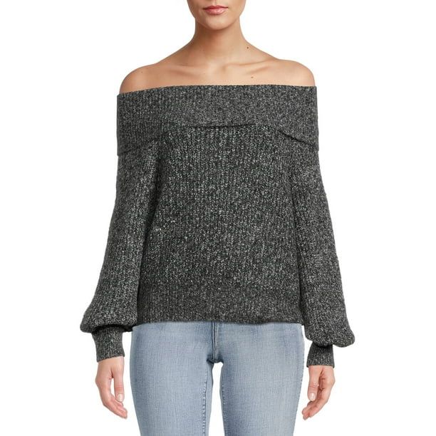 Dreamers by Debut Women's Off the Shoulder Sweater | Walmart (US)