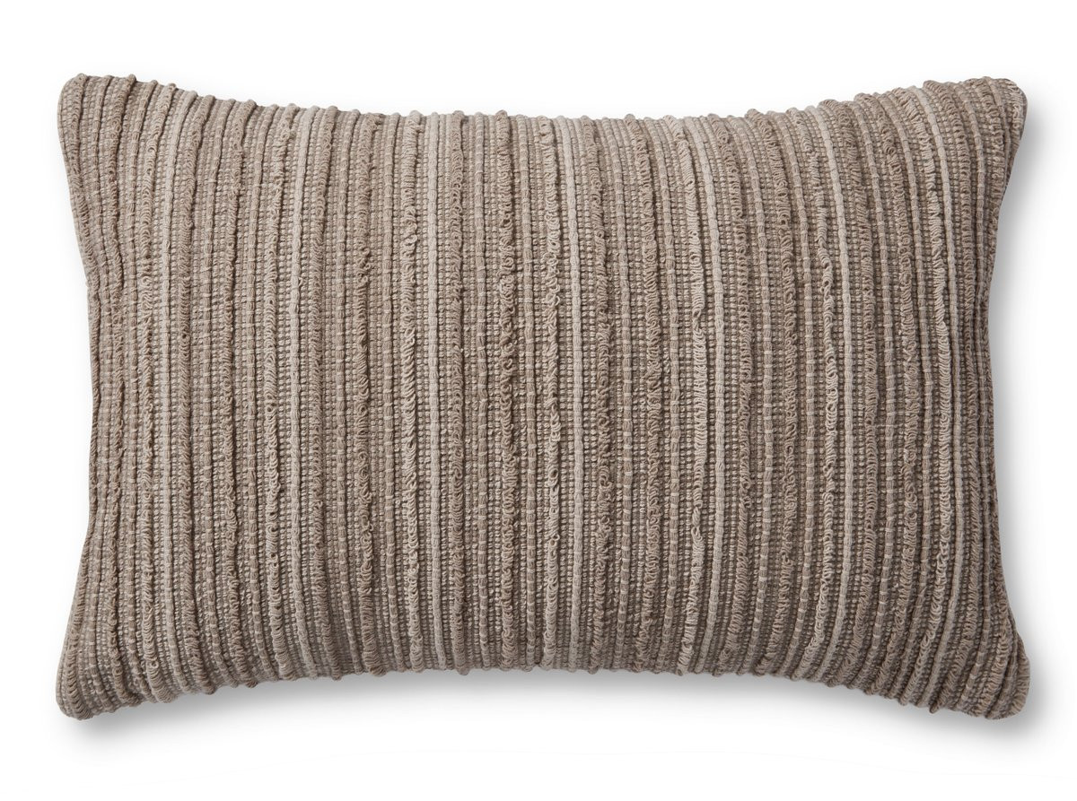 Maura Pillow PJS-0004 Earth Cotton Striped | Rugs Direct