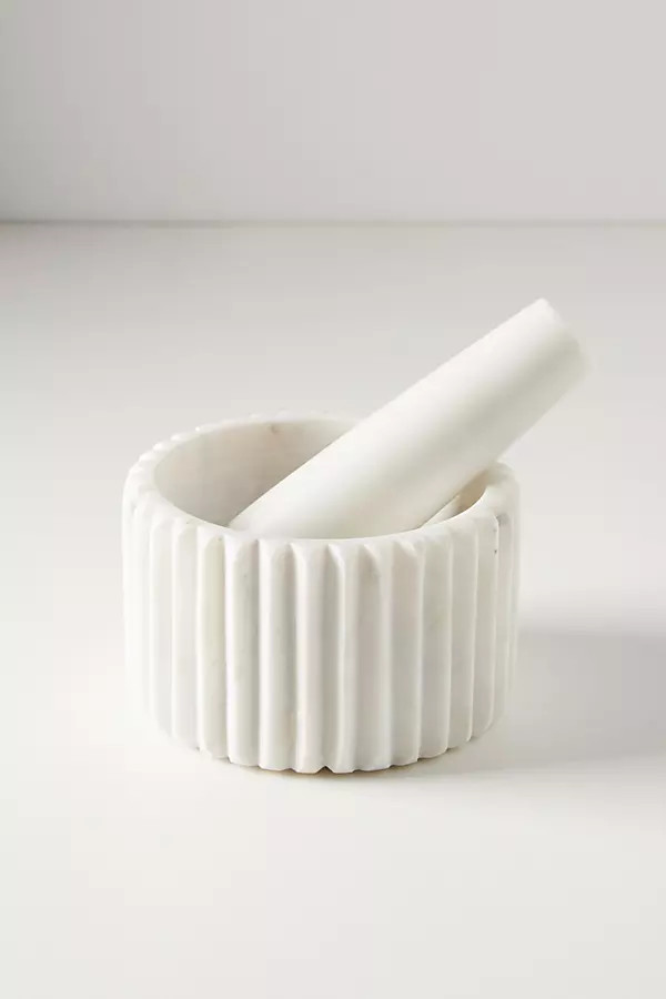 Marble Mortar and Pestle Set By Anthropologie in White | Anthropologie (US)