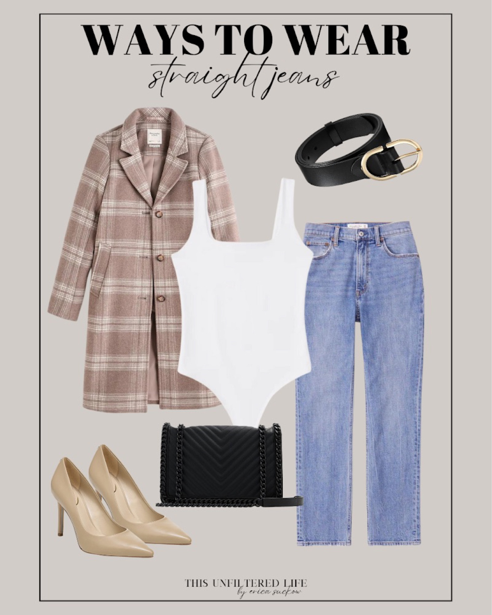 Ways to wear straight leg jeans - Abercrombie coat - Abercrombie jeans - Abercrombie bodysuit

#WaysToWear #StraightLegJeans #Abercrombie

#LTKstyletip #LTKHoliday #LTKSeasonal