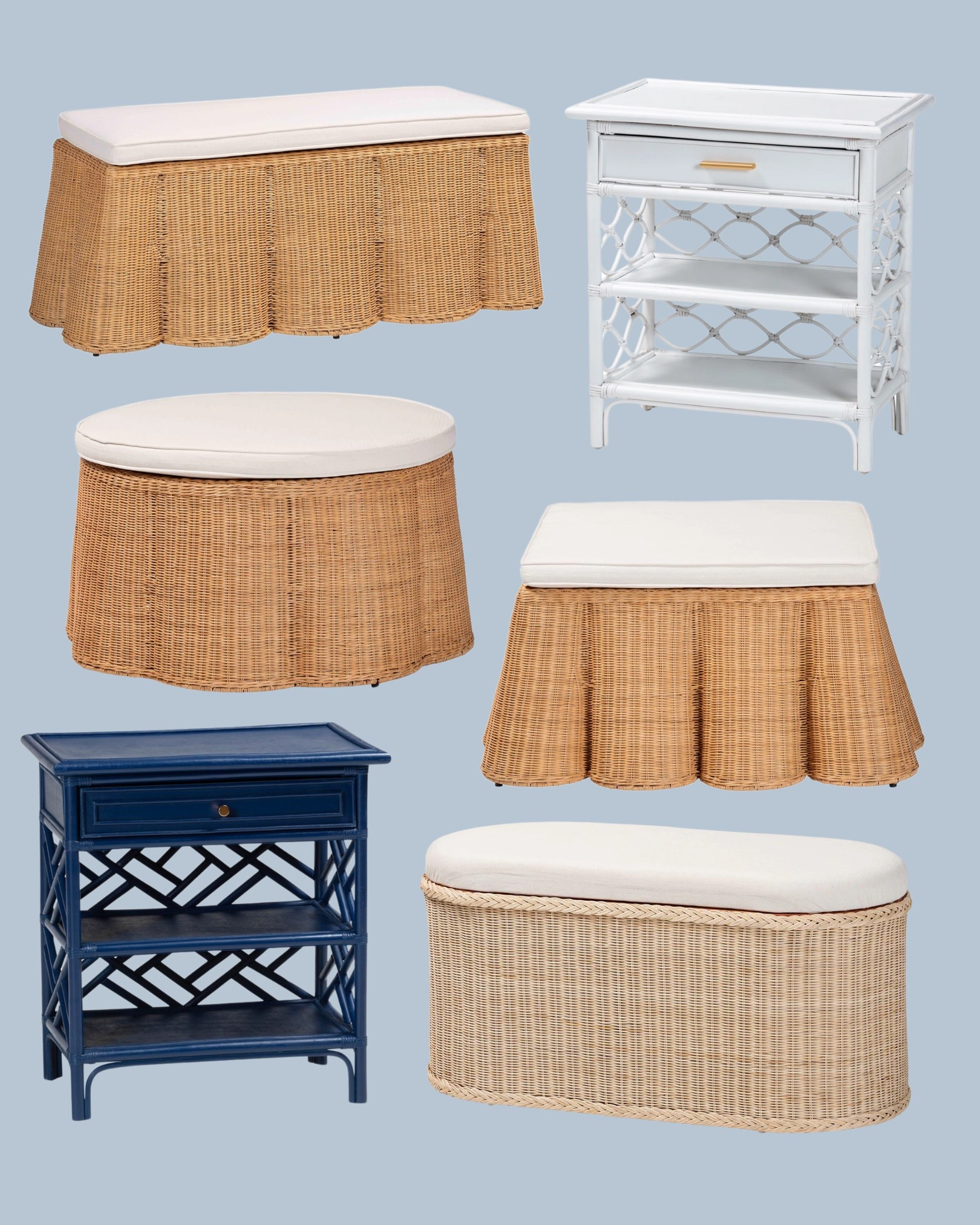 New coastal furniture finds, Love all the rattan and scallop details!😍

@wayfair, #wayfair, #wayfairpartner
Grandmillennial, Home Decor, Bench, Ottoman, Nightstand

#LTKHome