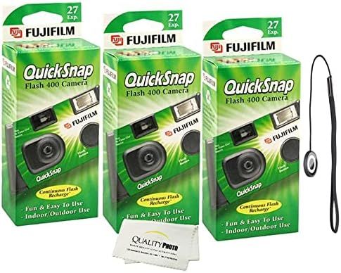 Fujifilm QuickSnap Flash 400 Disposable 35mm Camera + Quality Photo Microfiber Cloth | Amazon (US)