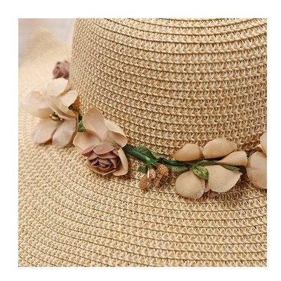Ladies Hat  Big Wave Flower Sun Hat  Beach Outdoor Sun Hat  Sunscreen Straw Hat | eBay | eBay US