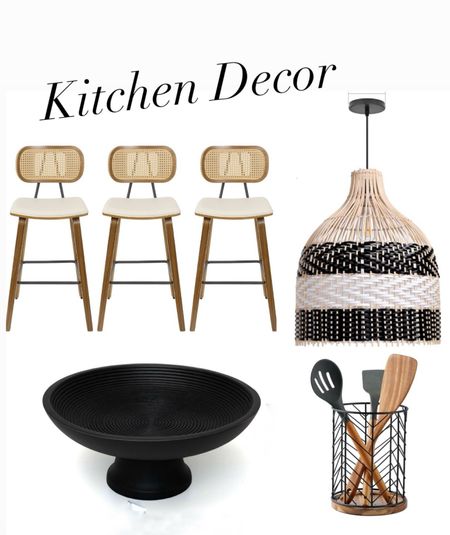 Kitchen decor, kitchen island barstools, Boho pendant light

#LTKStyleTip #LTKSeasonal #LTKHome