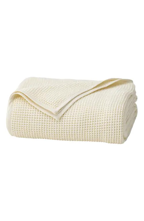 Boll & Branch Organic Cotton Waffle Knit Bed Blanket in Cream at Nordstrom, Size King/california King | Nordstrom