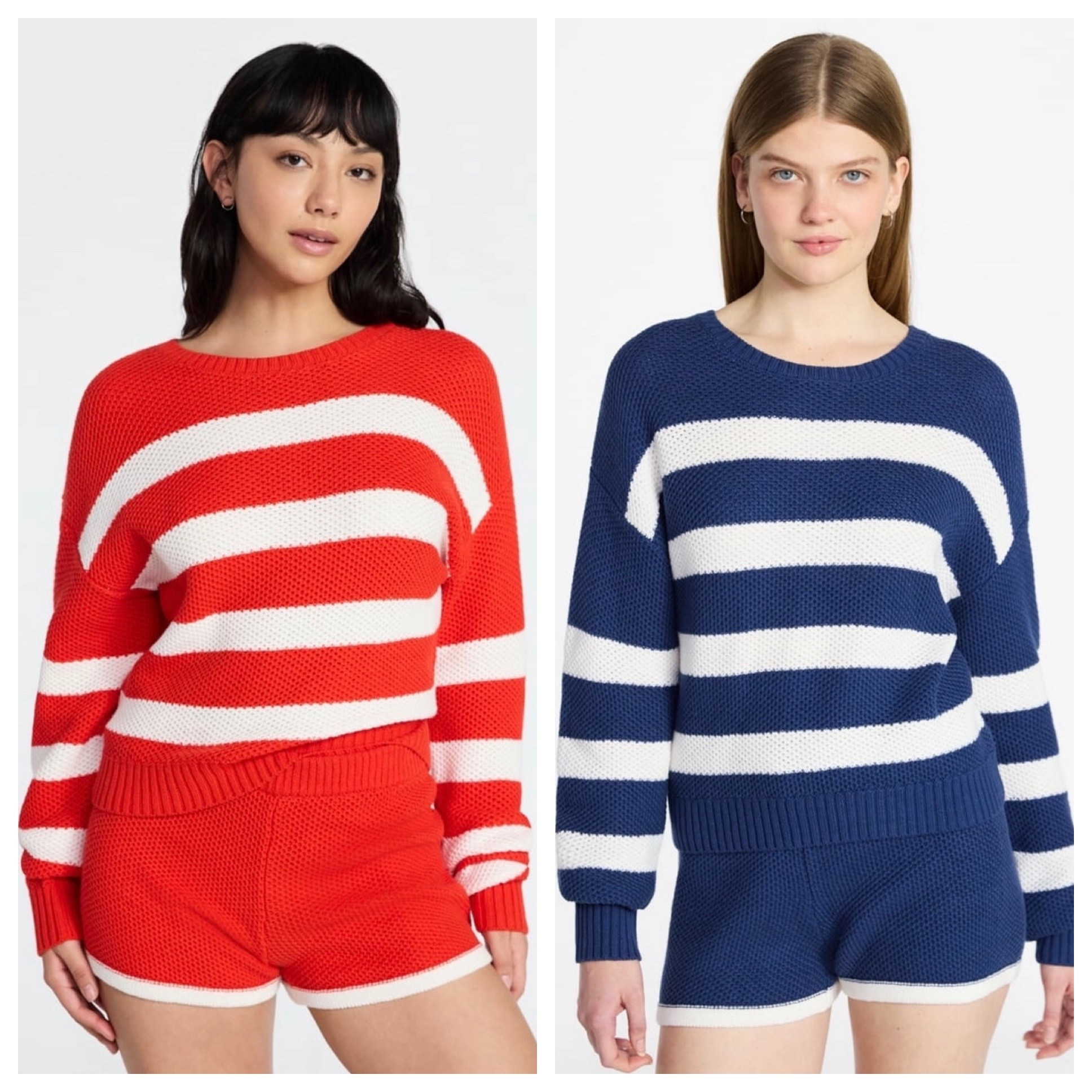 No Boundaries Drop Shoulder Crewneck Pullover Top and Shorts Set, 2-Piece
