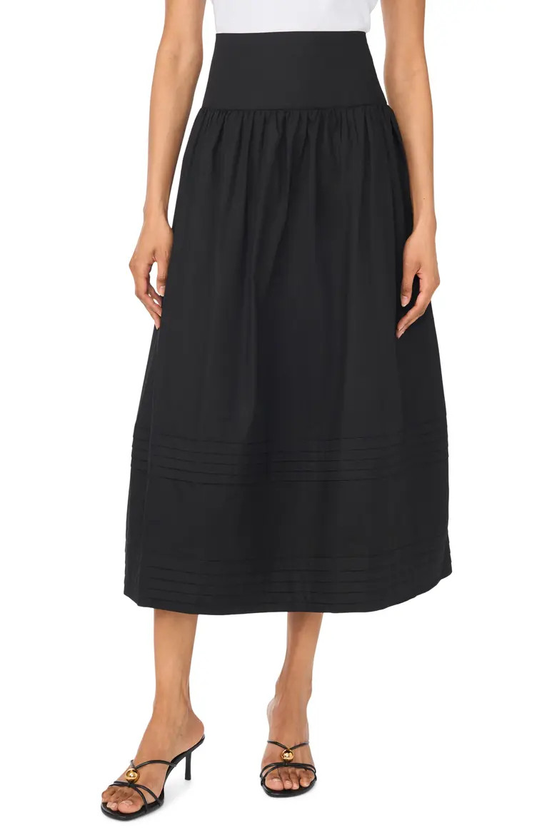 1.STATE A-Line Cotton Midi Skirt (Women) | Nordstromrack | Nordstrom Rack
