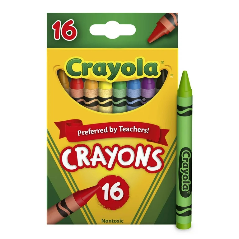 Crayola Classic Crayons, 16 Ct, Back to School Supplies for Kids, Art Supplies | Walmart (US)