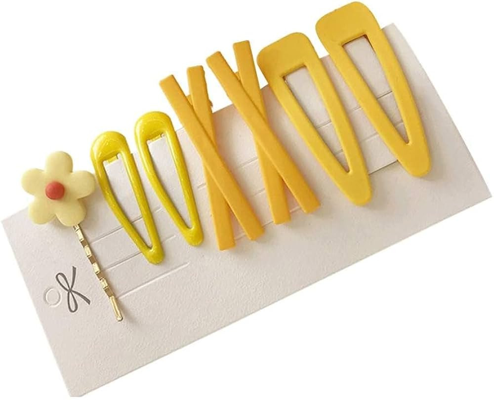 7Pcs Yellow Sweet Flower Women Girl Barrette Bobby Pin Hairpin Hair Clips Decoration Elegant Gold... | Amazon (US)