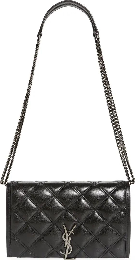 Saint Laurent Becky Leather Wallet on a Chain | Nordstrom | Nordstrom