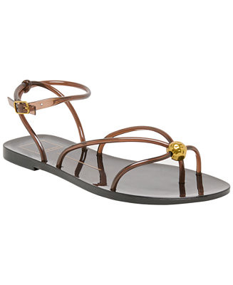Dolce VitaWomen's Kenley Vinyl Strappy Jewelry Stud Flat Sandals | Macy's