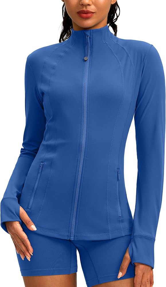 G Gradual Women's Zip Up Workout Jackets with Pockets Slim Fit Cottony Soft Jacket for Running At... | Amazon (US)
