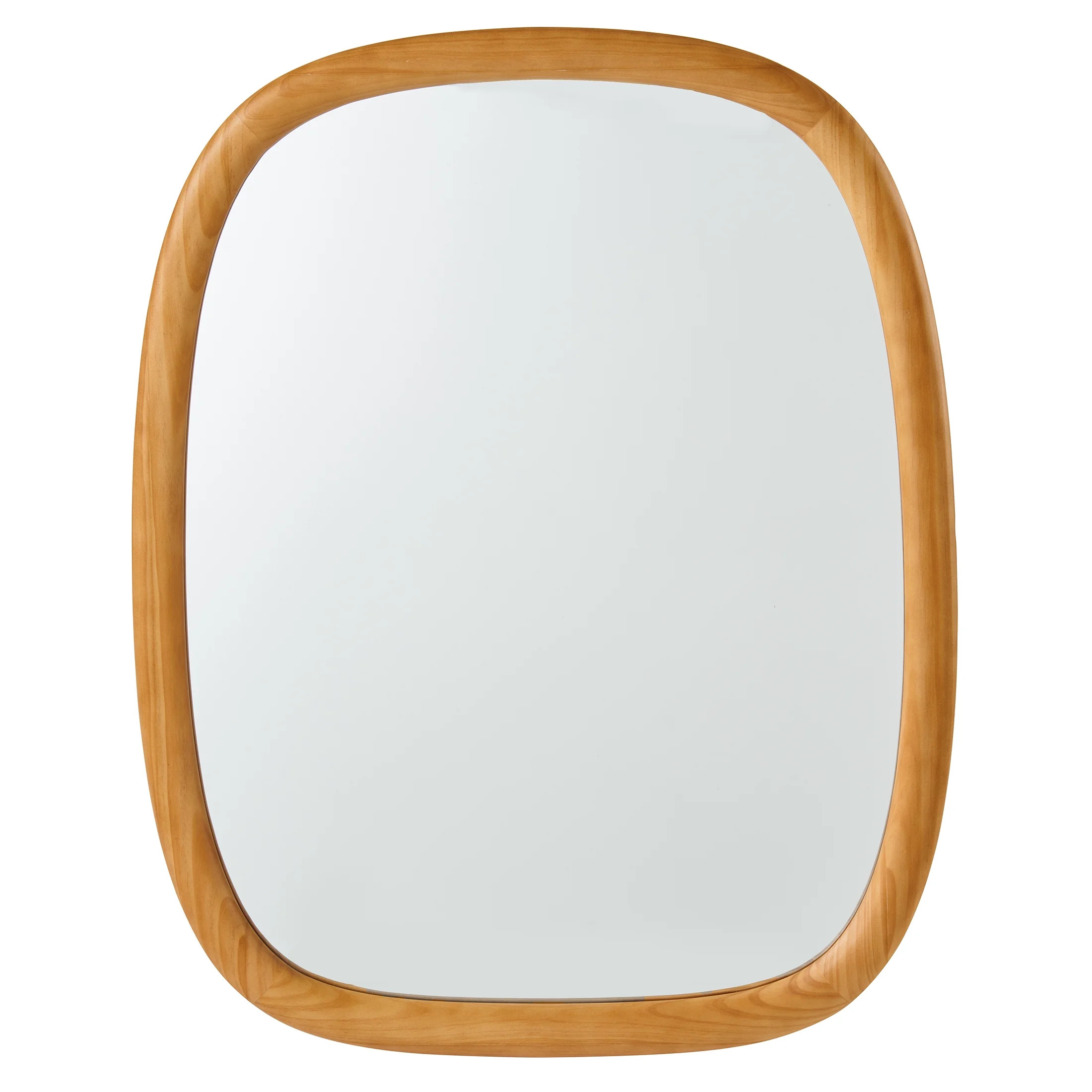 Better Homes & Gardens Soft Organic Wood Frame Wall Mirror, 24x30 Inch, Natural | Walmart (US)
