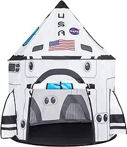 JOYIN Rocket Ship Play Tent Pop up Play Tent Kids Indoor Outdoor Spaceship Playhouse Tent Set | Amazon (US)