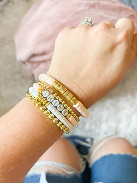 The CUTEST stack you’ll want for spring and summer! This stack of bracelets are amazing quality and look perfect together. These are must have accessories! #CocosBeadsandCo #CocosBeadsandCoPartner #accessories #braceletstack #bracelets #springstyle #handmade 

#LTKFind #LTKstyletip #LTKFestival