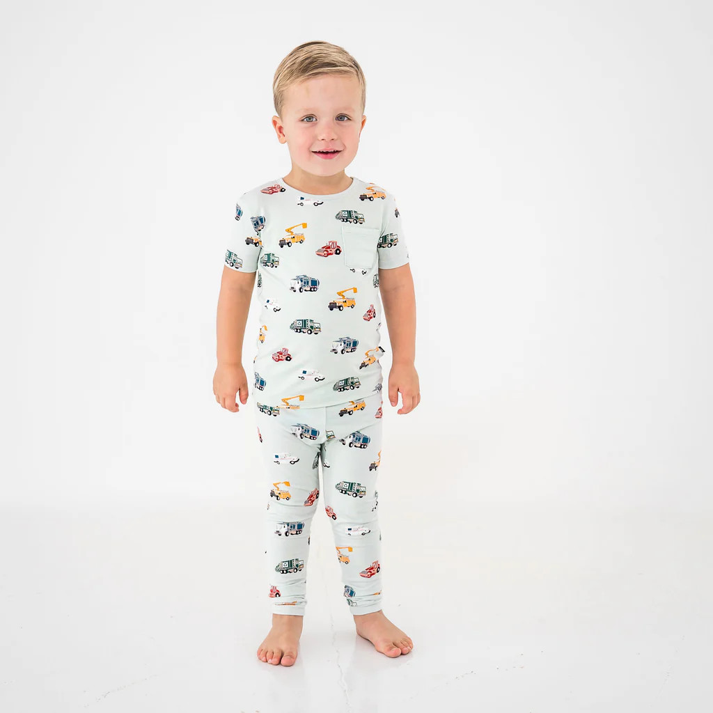 Short Sleeve with Pants Pajamas in City Vehicles | Kyte Baby