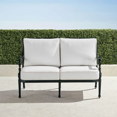Carlisle Loveseat with Cushions in Onyx Finish | Frontgate | Frontgate