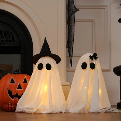 Light Up Halloween Ghost Decorations, DIY Scary Ghost Crafts, Halloween Decorations Scary Ghost Indoor Home Mantel And Tabletop Decor | Wayfair North America