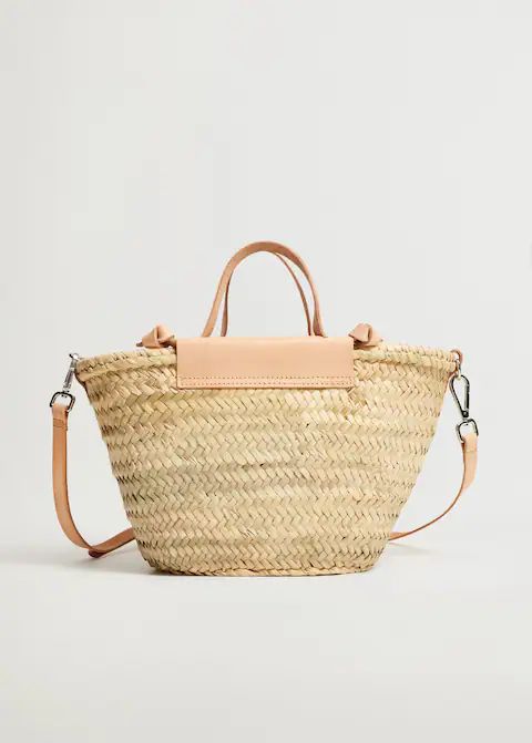 Leather handmade basket bag | MANGO (US)