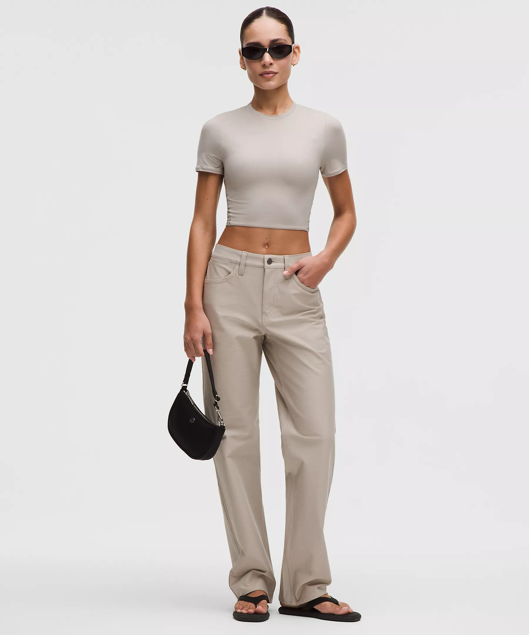 Wundermost Ultra-Soft Nulu Crewneck Cropped T-Shirt | Lululemon (US)