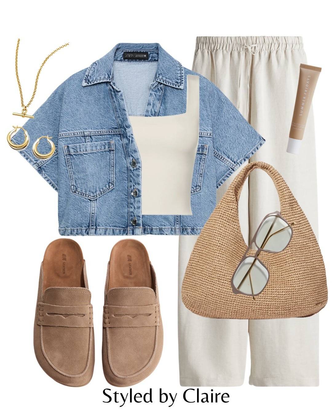 THAT VIRAL DENIM SHIRT❤️‍🔥
Use code ‘CLAIRE15’ sitewide at KLAYD, they have the best basics!
Tags: new in Zara cropped pocket detail top square tank crop cream neutral linen trousers drawstring waistband leather mules H&M raffia bag other stories polarized sunglasses summer fridays lip balm fashion city break realistic spring trending outfit inspo ideas capsule wardrobe elevated basics ootd

#LTKstyletip #LTKsummer #LTKspring