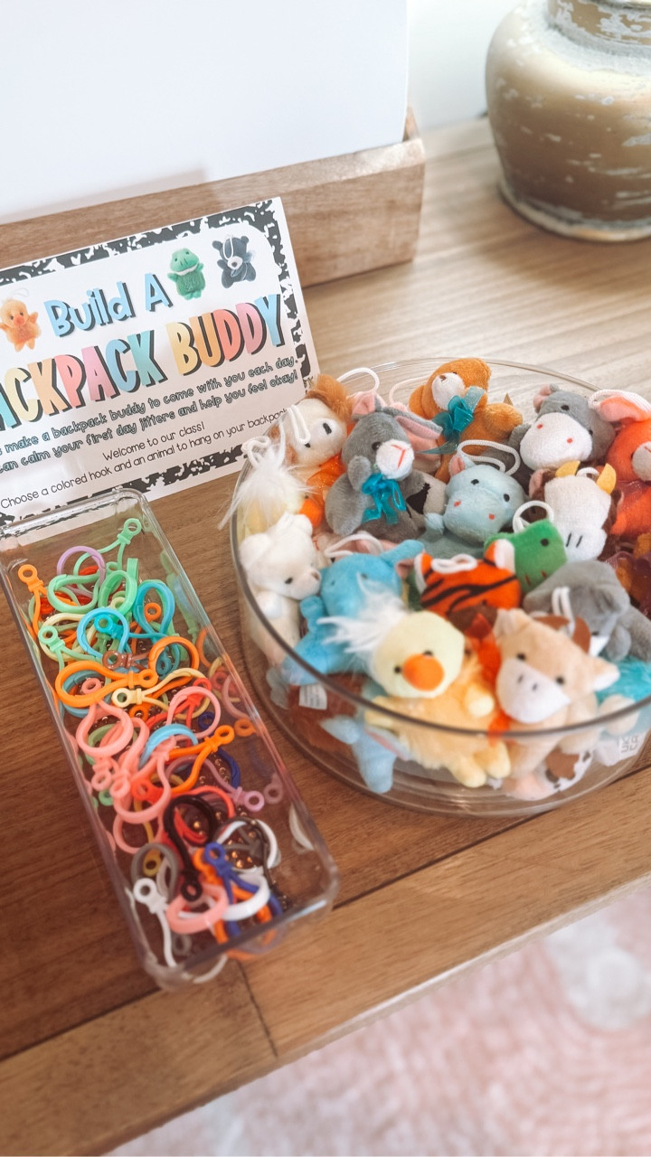✨Open House Magic!✨

At your Meet the Teacher event, students can build their very own Backpack Buddy!🧸🎒 

They’ll choose a colorful hook and a cuddly little stuffy to hang on their backpack, ready to tag along for the school year adventure! 💛

These sweet buddies aren’t just cute… they’re comforting companions that can help ease those first day jitters and make coming to school feel a little more like home. 🫶



*My sign freebie link will be in my stories/highlights or you can always find it in the FREEBIES section in my TpT store!

#meettheteacher #backpackbuddy #openhousefun #firstdayvibes #firstdayjitters #teacherideas #teacherstuff #teacherfriends #teacherlife #primaryteacher #elementaryteacher

#LTKSeasonal #LTKKids #LTKFindsUnder50