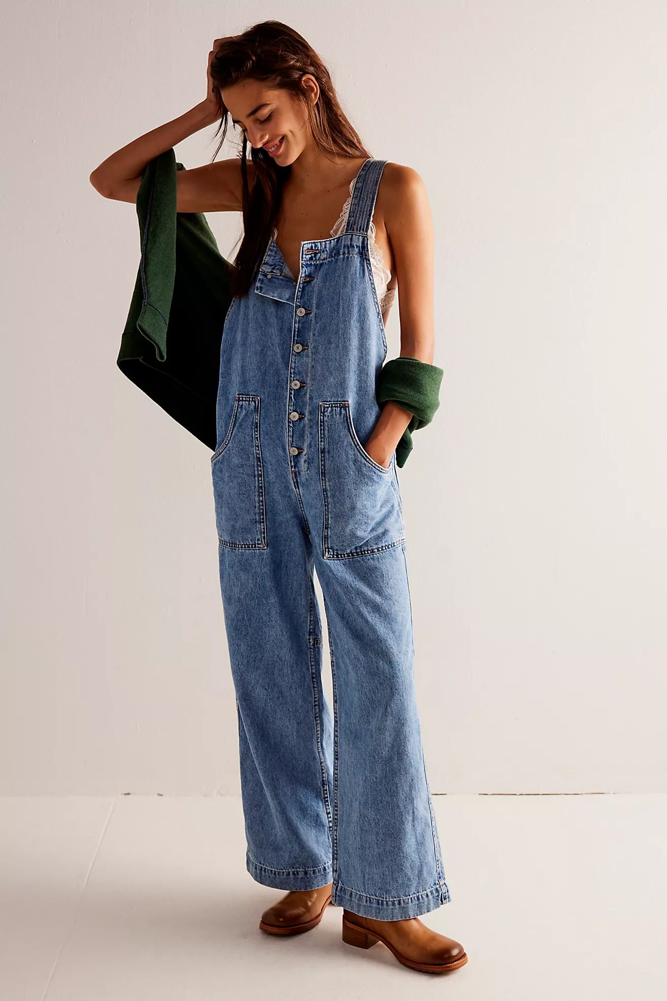 We The Free Fields Of Flowers Wide-Leg Overalls | Free People (Global - UK&FR Excluded)