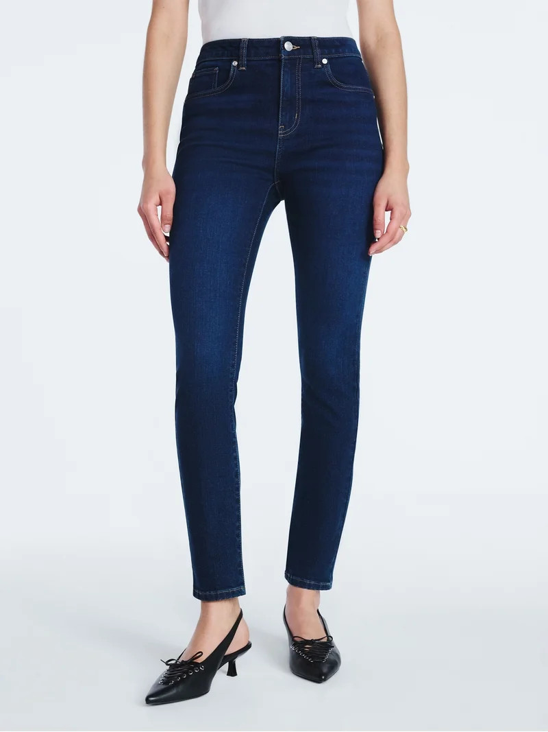 Scoop Women\u2019s High Rise Skinny Jeans, 29'' Inseam, Sizes 0W-20W | Walmart (US)