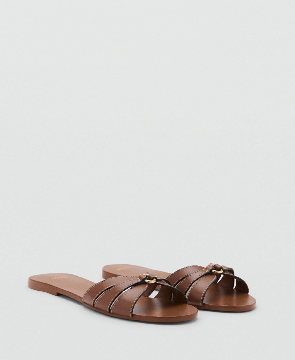 Mango Women's Leather Straps Sandals - Leather | Macy's