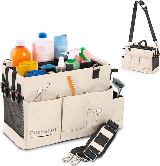 FifthStart Wearable Cleaning Caddy with Handle Caddy Organizer for Cleaning Supplies with Shoulde... | Amazon (US)