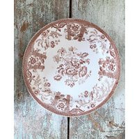 Vintage Brown Color/Transferware Dinner Plate | Etsy (US)