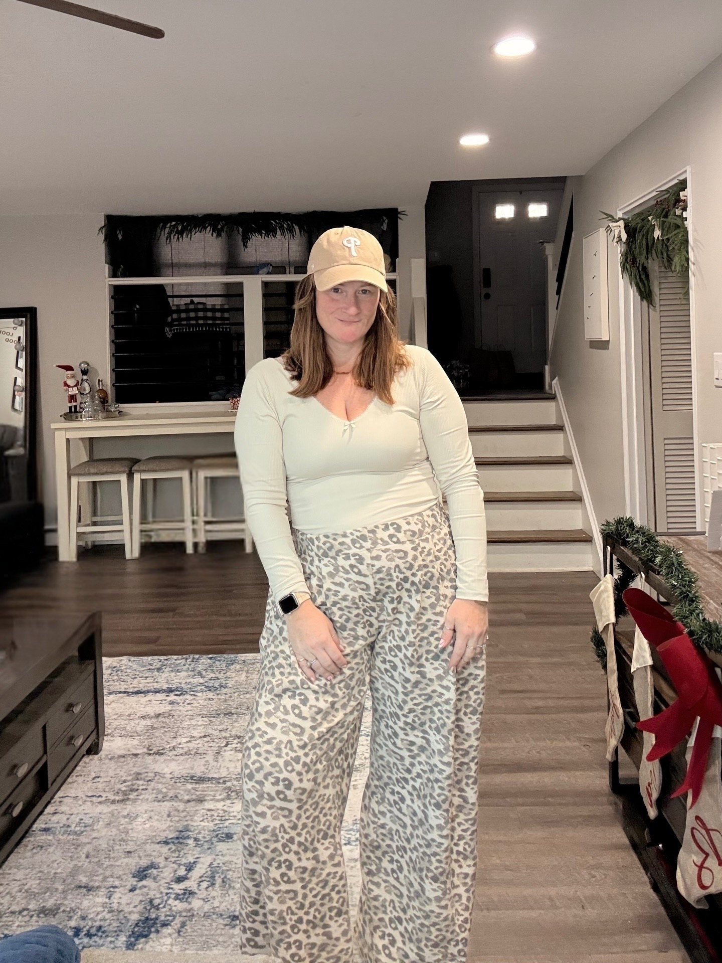 An unexpected work from home day again today so clearly we had to be wearing @aerie comfies of course. 

I love the details on this top. Feels very Y2K to me with the bow & lace trip around the neckline. It is super stretchy & even has a built in bra. And these pants - comfy, fun & my fave neutral leopard - I couldn’t pass them up! 

🔗 in my LTK. Highly recommend for you, your tween, your sister, your bestie, basically like any woman in your life needs!