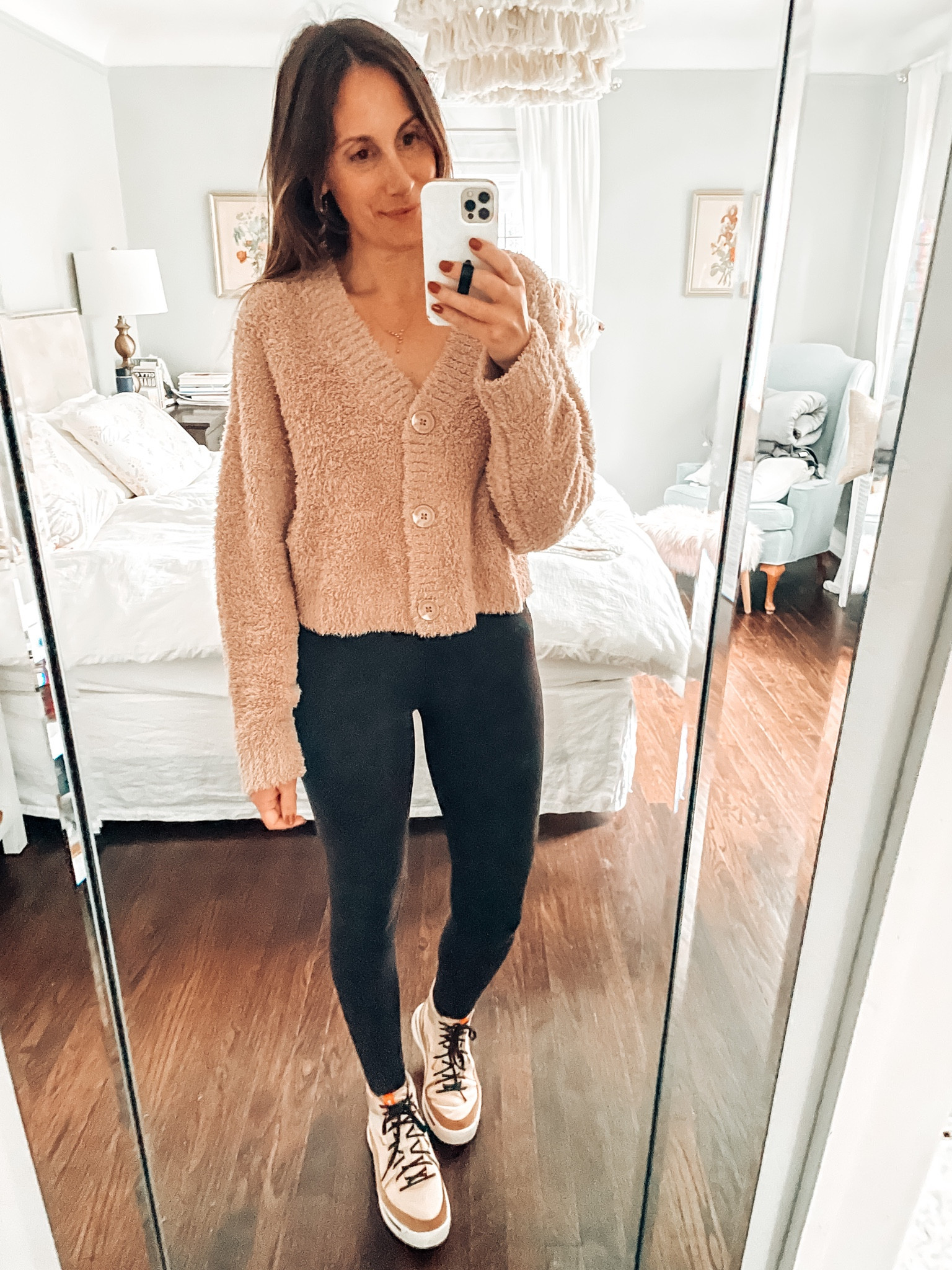 Fluffy cardi 🐻 I’m ok with feeling like a teddy bear. These shoes are 50% off right now and SO comfy. Linked some other fluffy items (great for gifting) and another super cute sweater. 

#LTKGiftGuide #LTKHoliday #LTKunder50