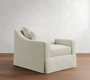 York Slope Arm Deep Seat Slipcovered Chair | Pottery Barn CA