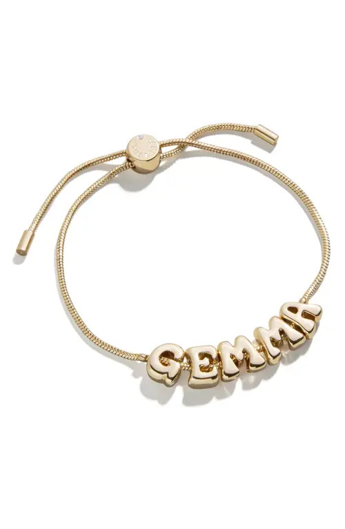 BaubleBar Bubble Custom Slider Bracelet in Gold at Nordstrom | Nordstrom