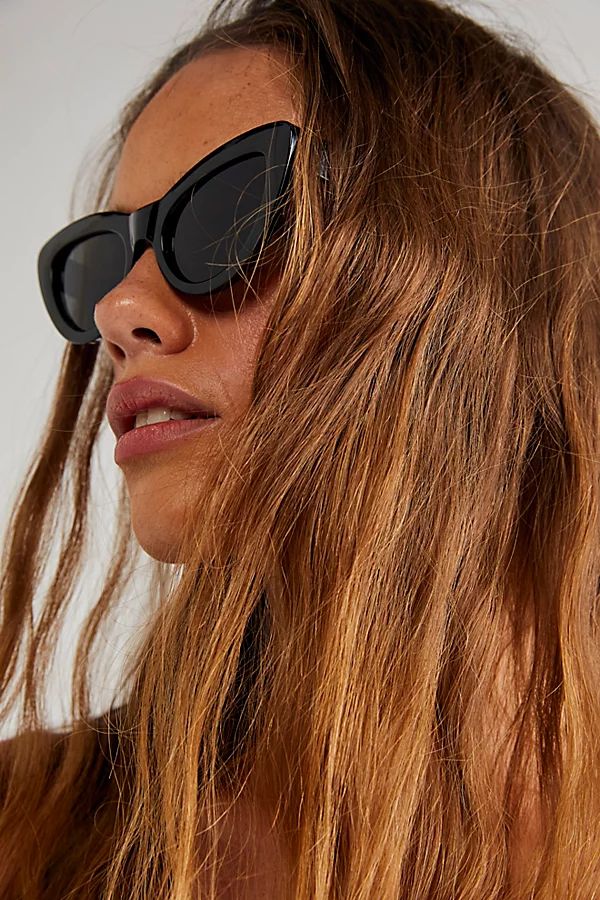 Sally Cat Eye Sunglasses by Free People, Black, One Size | Free People (Global - UK&FR Excluded)