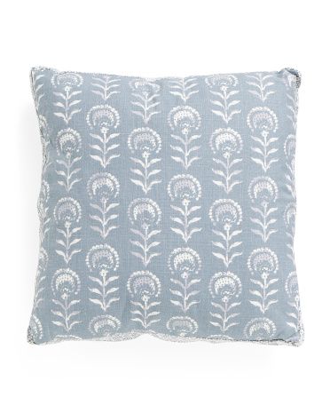 22x22 Floral Side Gusset Pillow | TJ Maxx