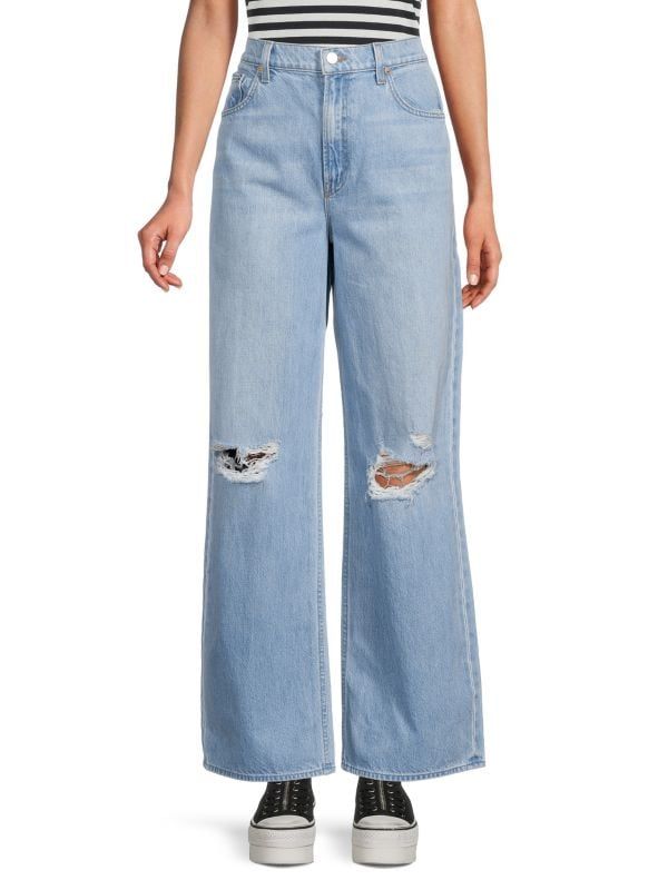 High Rise Distressed Jeans | Saks Fifth Avenue OFF 5TH