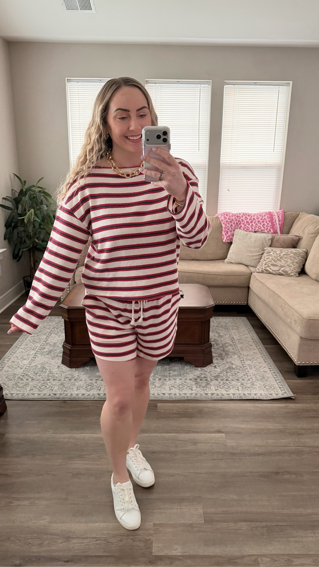 I love a good Target set that can be worn together and styled separately 🤍✨ That’s when you know it’s a good buy. Wore it as the full matching set, then mixed the top with jeans and the shorts with a denim jacket for two totally different looks.
Would be perfect for Memorial Day 🇺🇸

Target style finds, matching set outfit, striped set outfit, summer outfit inspo. @Target 

#outfitinspiration #ootd #tallgirlfashion #matchingset #targetfashion



#LTKootd #LTKTall #LTKSeasonal