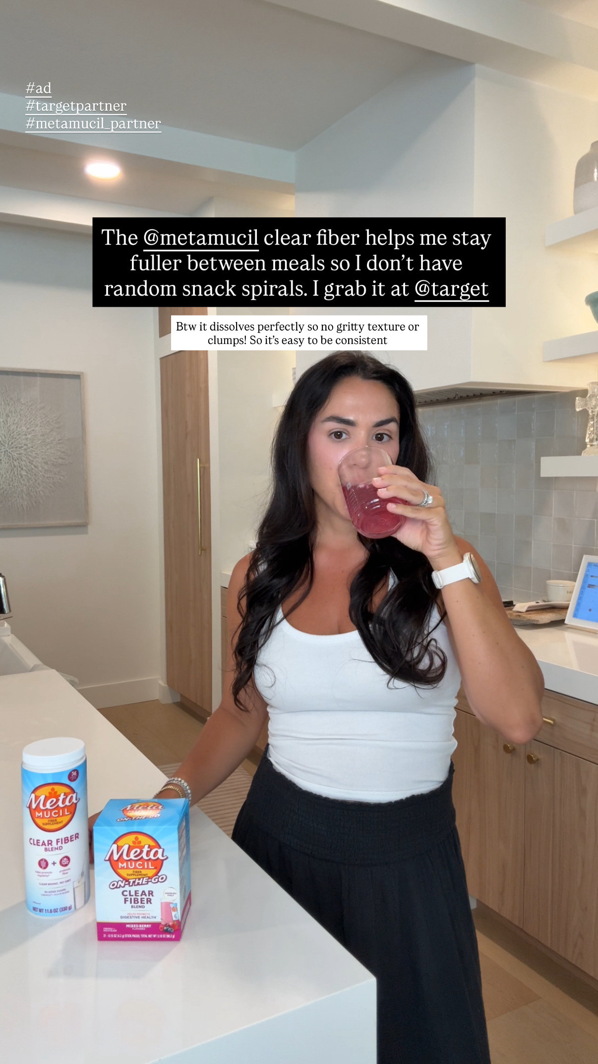 #AD  #metamucil_partner Fiber and gut health are such a game changer for my energy & that’s why I love getting @metamucil products @target. I love the on-the-go Meta Clear Stick packs to help me reach my fiber goals + they taste great too! So easy and convenient to add into your daily routine. Shop here https://on.ltk.com/+-JgxLLzeXToD9opo6cPdTw #target #targetpartner @shop.ltk #liketkit †Diets low in saturated fat and cholesterol that include 7 grams of soluble fiber per day from psyllium husk, as in Metamucil, may reduce the risk of heart disease by lowering cholesterol.  One serving of Metamucil has 2.4 grams of this soluble fiber."  

 #LTKfitnessgoals #LTKmomlife #LTKselfcare