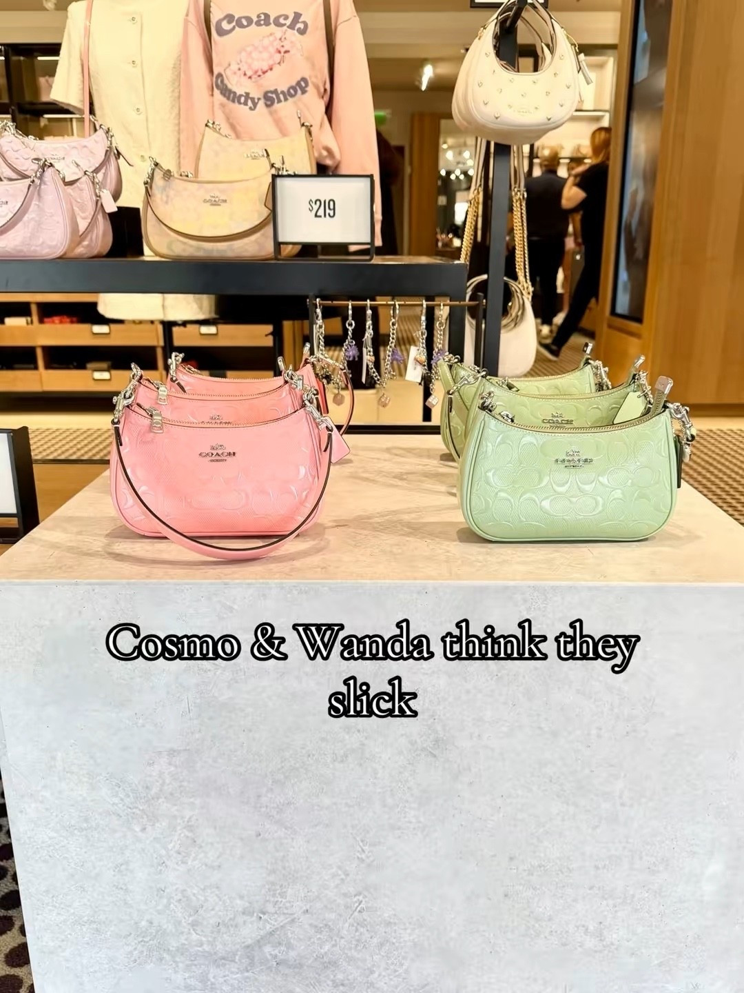 Went to check out the new Coach outlet collection and it did not disappoint 😍
All the pink and mint colors are so perfect for spring! 
