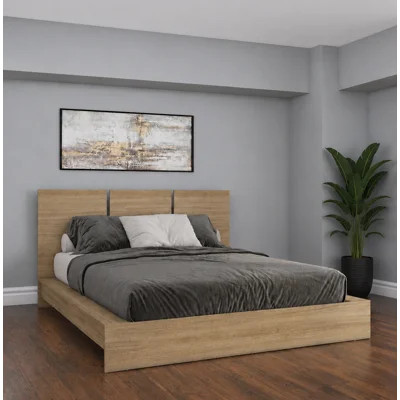 Zen Omega Bedroom - Platform Bed with Headboard – Easy Assembly, No Box Spring Required | Wayfair North America