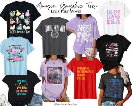 Taylor swift graphic tees from amazon perfect for the eras tour movie or a casual swiftie outfit 

The eras tour, casual outfit, amazon finds, cozy vibes, travel tee, sleep tee, affordable finds 

#LTKmidsize #LTKxPrime #LTKfindsunder50