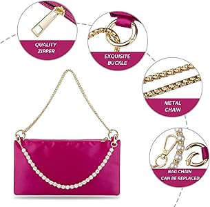 Women Satin Evening Handbag Wedding Prom Clutch Purse Formal Cocktail Party Clutches Shoulder Bag... | Amazon (US)