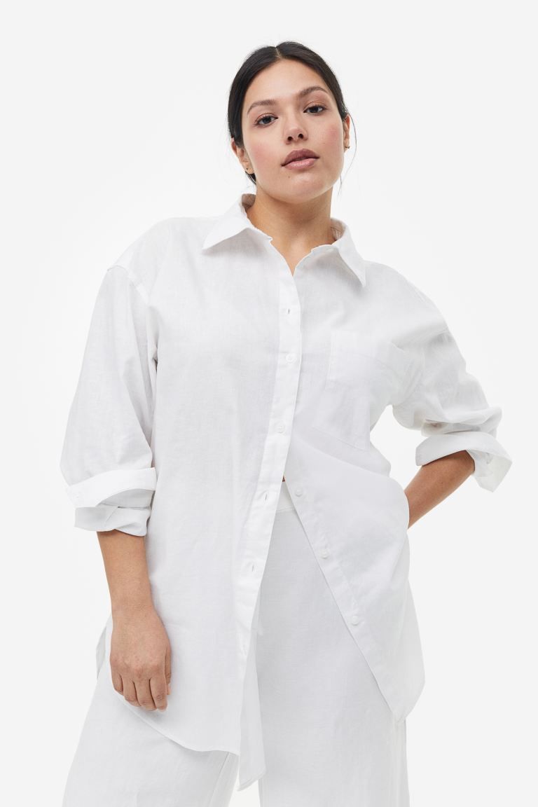 Linen-blend Shirt | H&M (US + CA)