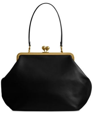 Kisslock Large Leather Frame Bag | Macy's