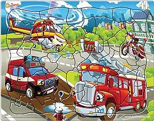 Just Smarty Fire Truck Toddler Puzzles for Boys and Girls | Fire Truck Toy 52 Pieces Jigsaw Puzzl... | Amazon (US)