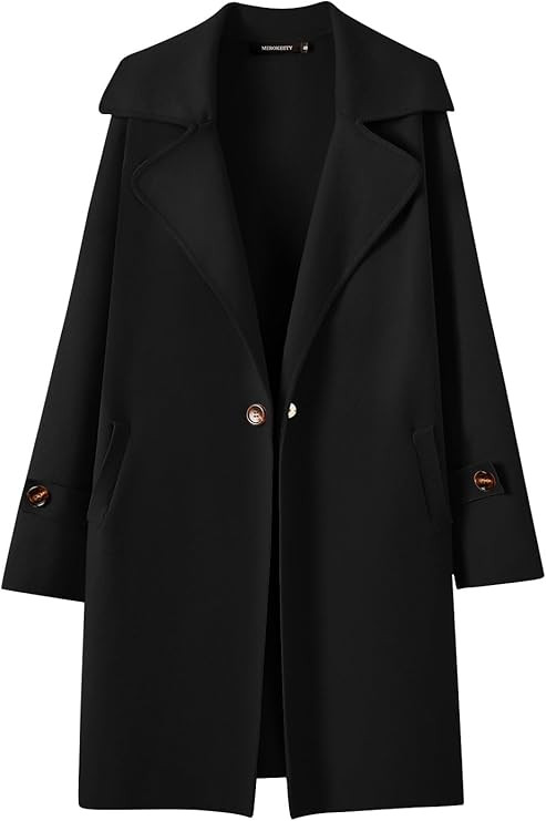 MEROKEETY Women's Long Sleeve Lapel Blazer Coatigan Winter Knit Classy Sweater Jacket Coats | Amazon (US)