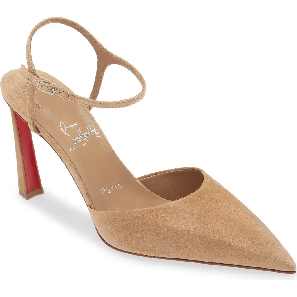 Christian Louboutin Condora Riviera Ankle Strap Pump in Lionne/Lin Lionne at Nordstrom, Size 11.5Us | Nordstrom